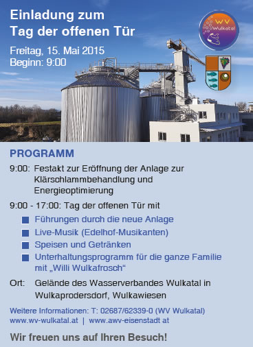 Eröffnung Klärschlammfaulung - Tag der offenen Tür Eröffnung Klärschlammfaulung - Tag der offenen Tür
